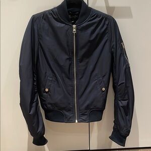 Topshop Navy Bomber Jacket